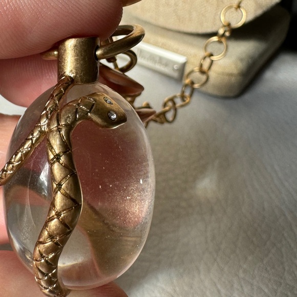 Stella & Dot Snake Orb Gold Long Necklace - Picture 6 of 7